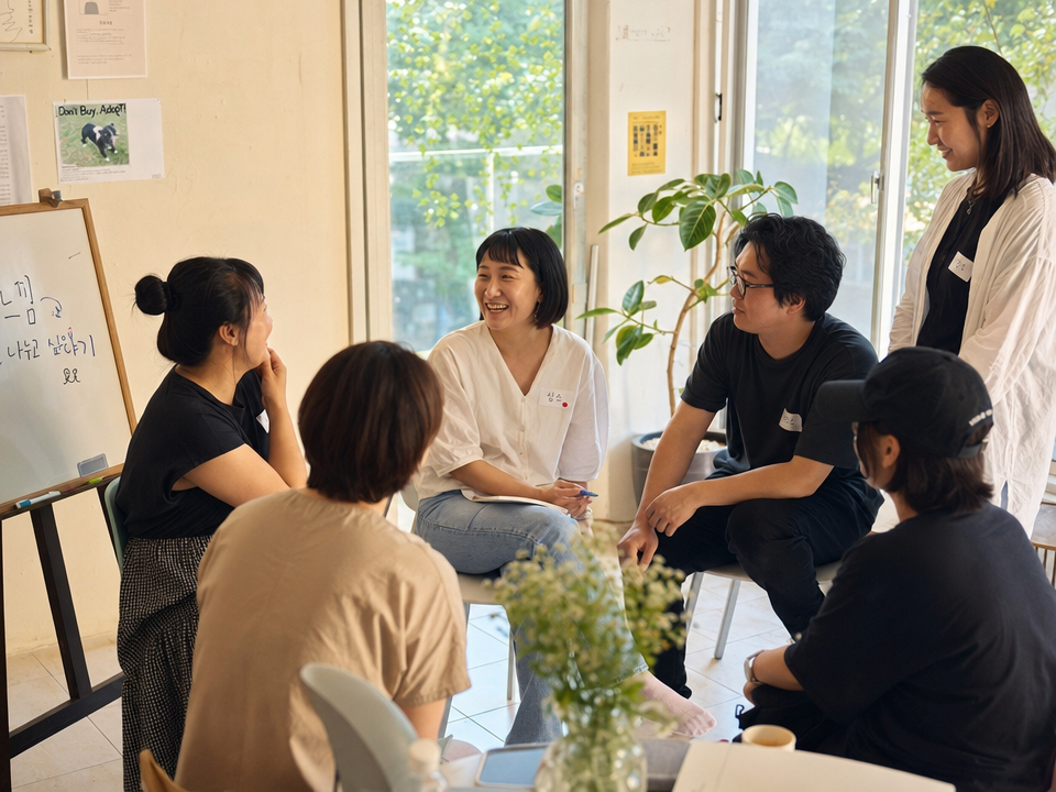 社群聚會：輕鬆場合、自然光、真實互動
